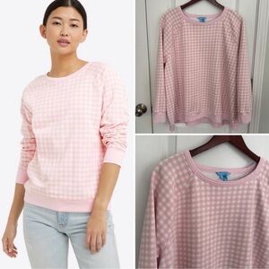 Draper James Natalie Sweatshirt in Pink Gingham